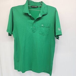Travis Mathew Green Polo Golf Shirt Size Large